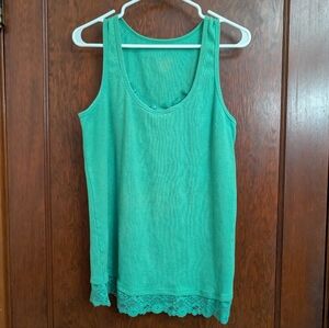 Vintage Y2K Lace Trim Tank Top